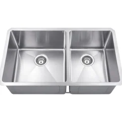 Hardware Resources Rectangular Stainless Steel 16 Gauge Fabricated Kitchen Sink