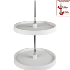 Hardware Resources Round Plastic Lazy Susan Set with Twist and Lock Pole