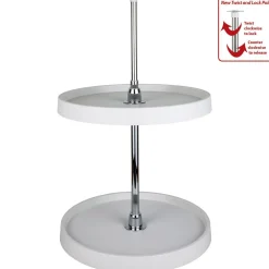 Hardware Resources Round Plastic Lazy Susan Set with Chrome Hubs