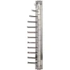Hardware Resources Satin Nickel Screw Mounted Tri-Level Cascading Tie Rack