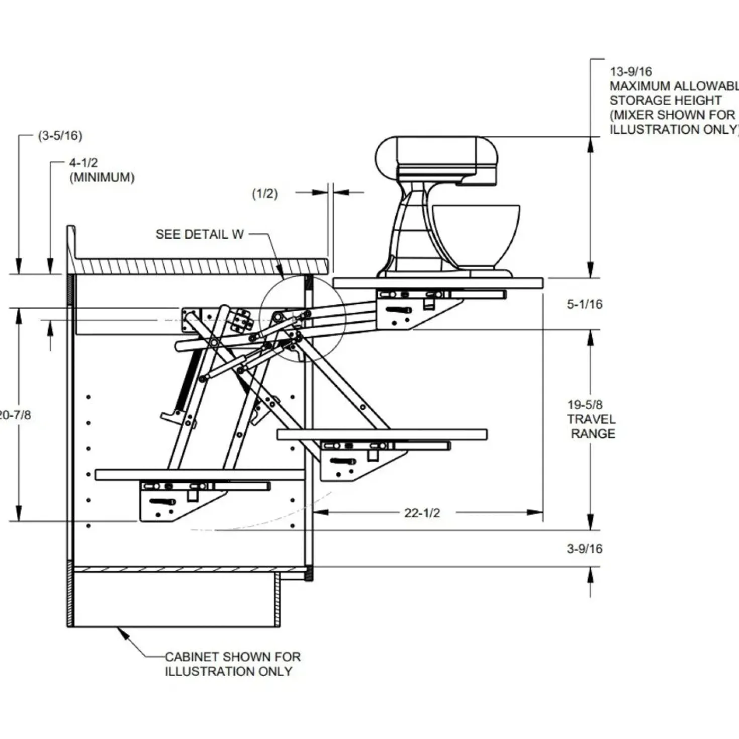 Hardware Resources Soft-close Appliance Lift