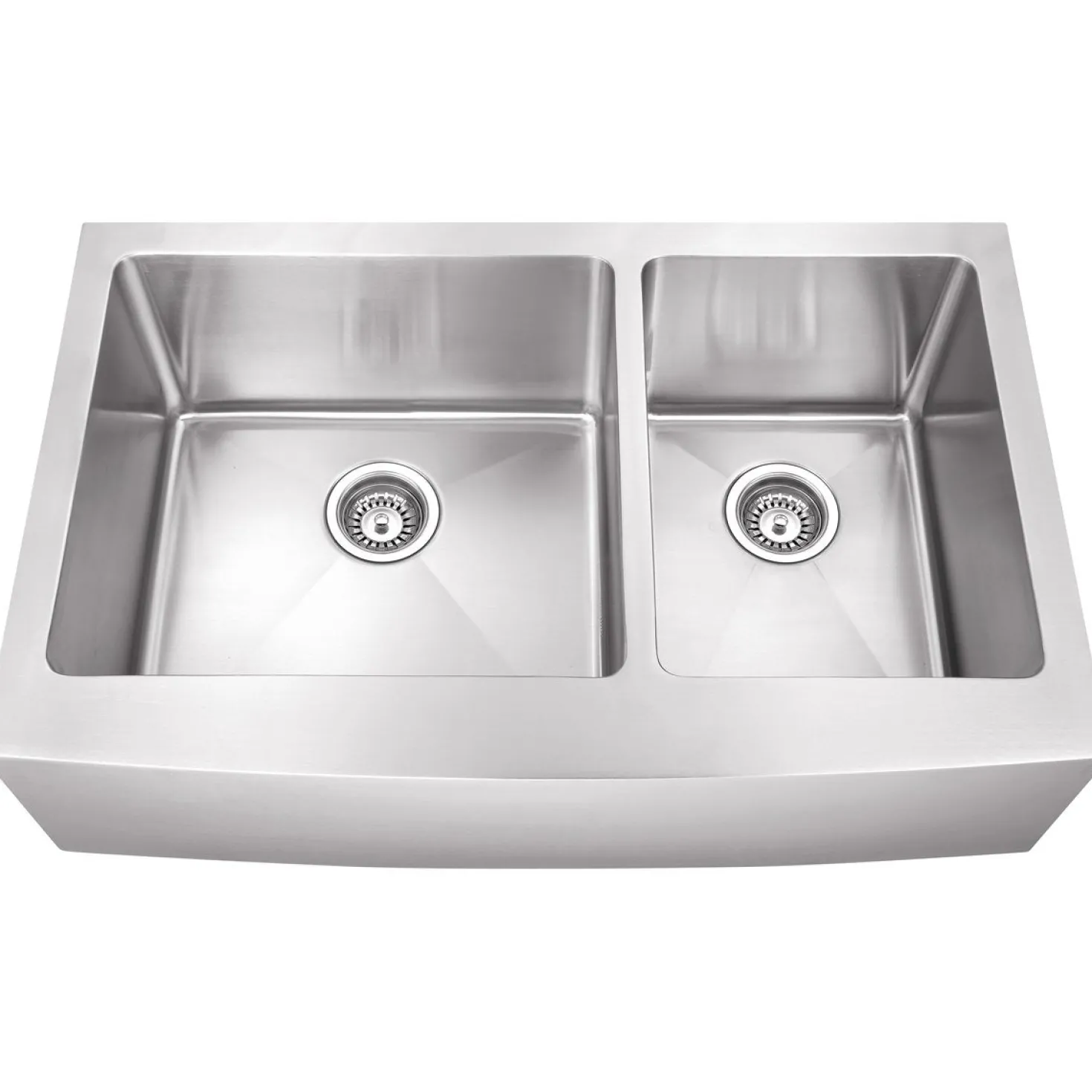 Hardware Resources Stainless Steel 16 Gauge Fabricated Farmhouse Kitchen Sink
