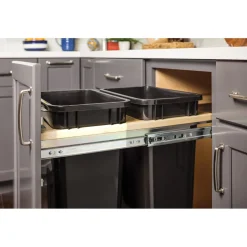 Hardware Resources Top Mount Soft-close Double 35qt Trash Can Unit - for 15" Opening