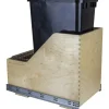 Hardware Resources White Birch Preassembled 50 Quart Single Pullout Waste Container System