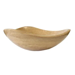 16 Inch Freeform Beige Stone Bathroom Vessel Sink