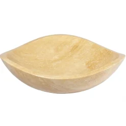 16 Inch Freeform Beige Stone Bathroom Vessel Sink