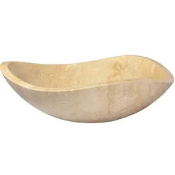 16 Inch Freeform Beige Stone Bathroom Vessel Sink