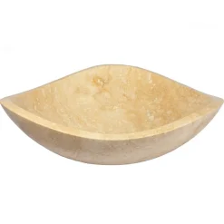 16 Inch Freeform Beige Stone Bathroom Vessel Sink