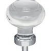 Jeffrey Alexander Harlow Button Glass Knob