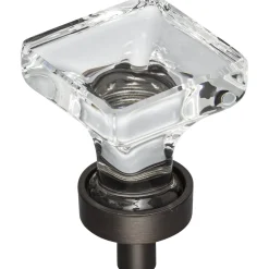 Jeffrey Alexander Harlow Square Glass Knob