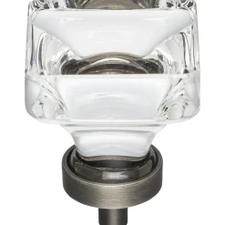 Jeffrey Alexander Harlow Square Glass Knob