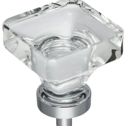 Jeffrey Alexander Harlow Square Glass Knob