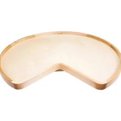 28" Kidney Lazy Susan With Pre-Installed 10" Cast Aluminum Swivel