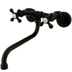 Kingston Brass Adjustable Center Wall Mount Bathroom Faucet