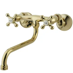 Kingston Brass Adjustable Center Wall Mount Bathroom Faucet