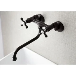 Kingston Brass Adjustable Center Wall Mount Bathroom Faucet