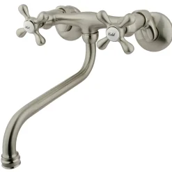 Kingston Brass Adjustable Center Wall Mount Bathroom Faucet
