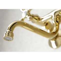 Kingston Brass 6" Adjustable Center Wall Mount Bathroom Faucet