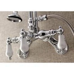 Kingston Brass AE303TX-P Aqua Vintage Wall Mount Clawfoot Tub Faucets