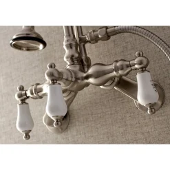 Kingston Brass AE303TX-P Aqua Vintage Wall Mount Clawfoot Tub Faucets