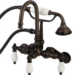 Kingston Brass AE303TX-P Aqua Vintage Wall Mount Clawfoot Tub Faucets