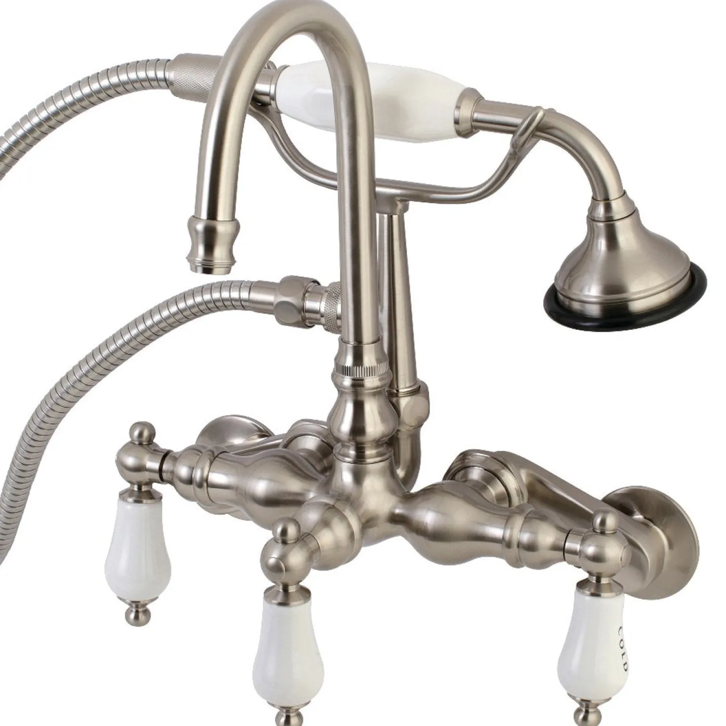 Kingston Brass AE303TX-P Aqua Vintage Wall Mount Clawfoot Tub Faucets