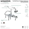 Kingston Brass AE419TX-P Aqua Vintage 3-3/8-Inch Adjustable Wall Mount Clawfoot Tub Faucet with Hand Shower