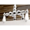 Kingston Brass AE93TX-P Aqua Vintage 3-3/8-Inch Deck Mount Tub Faucet