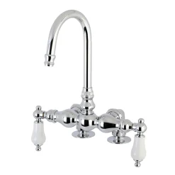 Kingston Brass AE93TX-P Aqua Vintage 3-3/8-Inch Deck Mount Tub Faucet