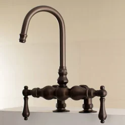 Kingston Brass AE91TX-P Aqua Vintage 3-3/8-Inch Deck Mount Tub Faucet