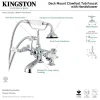 Kingston Brass AE653TX-P Aqua Vintage 7-Inch Adjustable Clawfoot Tub Faucet with Hand Shower in Polished Chrome