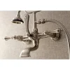 Kingston Brass AE551TX-P Aqua Vintage Wall Mount Tub Faucet with Hand Shower