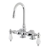 Kingston Brass AE95TX-P Aqua Vintage 3-3/8-Inch Deck Mount Tub Faucet