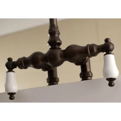 Kingston Brass AE95TX-P Aqua Vintage 3-3/8-Inch Deck Mount Tub Faucet