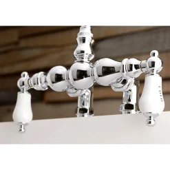 Kingston Brass AE95TX-P Aqua Vintage 3-3/8-Inch Deck Mount Tub Faucet