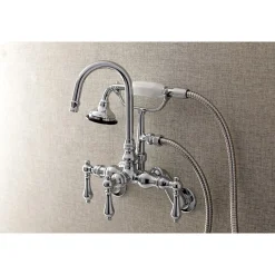 Kingston Brass AE301TX-P Aqua Vintage Wall Mount Clawfoot Tub Faucets