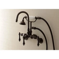 Kingston Brass AE301TX-P Aqua Vintage Wall Mount Clawfoot Tub Faucets