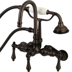 Kingston Brass AE301TX-P Aqua Vintage Wall Mount Clawfoot Tub Faucets