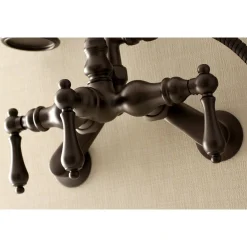 Kingston Brass AE301TX-P Aqua Vintage Wall Mount Clawfoot Tub Faucets