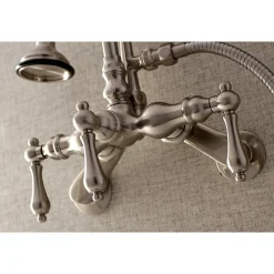Kingston Brass AE301TX-P Aqua Vintage Wall Mount Clawfoot Tub Faucets