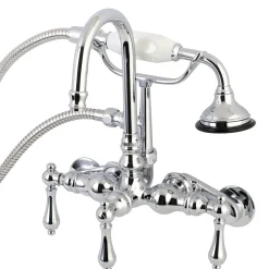 Kingston Brass AE301TX-P Aqua Vintage Wall Mount Clawfoot Tub Faucets