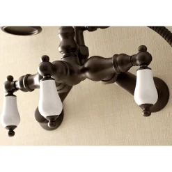 Kingston Brass AE305TX-P Aqua Vintage Wall Mount Clawfoot Tub Faucets