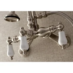 Kingston Brass AE305TX-P Aqua Vintage Wall Mount Clawfoot Tub Faucets