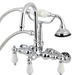 Kingston Brass AE305TX-P Aqua Vintage Wall Mount Clawfoot Tub Faucets