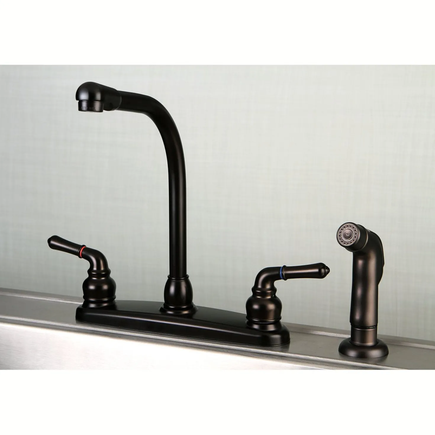 Kingston Brass Americana 8-Inch Centerset Kitchen Faucet