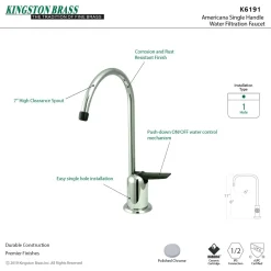 Kingston Brass Americana Single Handle Water Filtration Faucet
