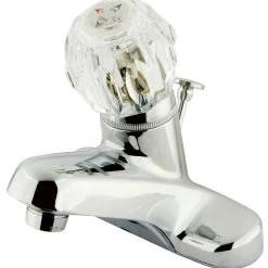 Kingston Brass Americana Twin Handle 4" Centerset Lavatory Faucet with Brass Pop-up