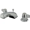 Kingston Brass Americana Two Handle 8" to 16" Widespread Polished Chrome Lavatory Faucet with Retail Pop-up