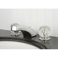 Kingston Brass Americana Two Handle 8" to 16" Widespread Lavatory Faucet with Brass Pop-up