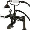 Kingston Brass Aqua Eden AE103T5BAL Bel Air Deck Mount Clawfoot Tub Faucet in Oil Rubbed Bronze